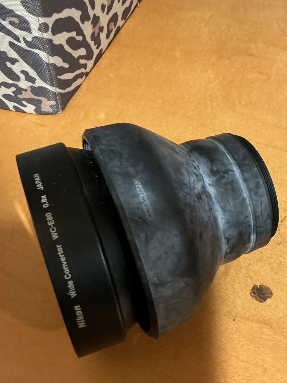 Nikon Black Wide Converter WC-E80 0.8x Lens Accessory with Flexible Hood